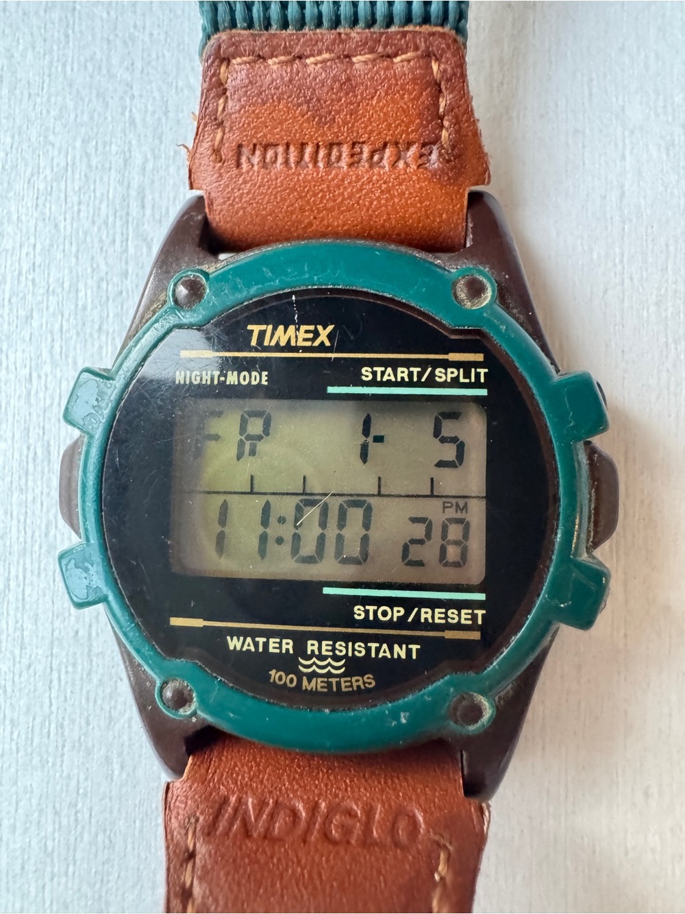 Timex Green and Brown Digital Sport Watch